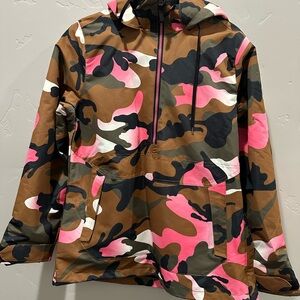 Swiss Tech Women's Camouflage Ski Jacket - Pink, Brown, Black